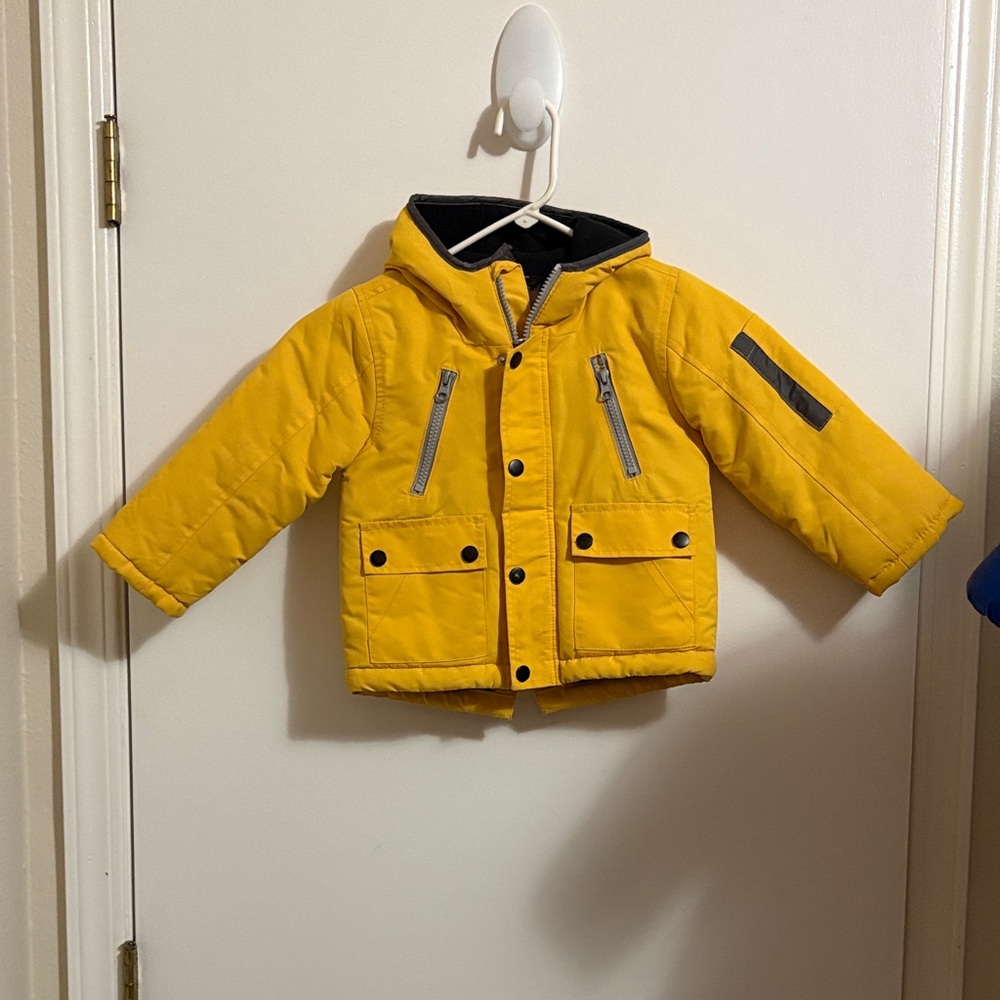 Yellow Kids Jacket with Hood